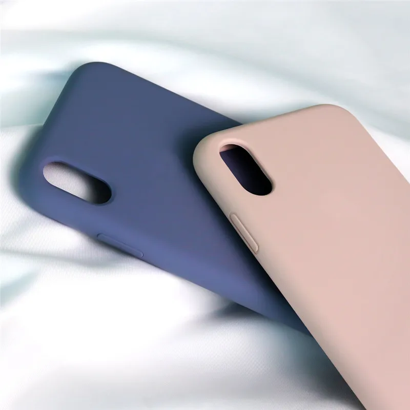Яркий жидкий силиконовый чехол для iphone 6, 6 S, 7, 8 Plus, X, XR, XS Max, противоударный мягкий чехол для телефона s, для iphone 8, 6, 7, чехол