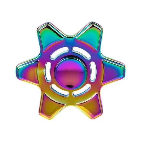 Непоседа Spinner Радуга Красочные Металл ручной шестиугольник Россия спинер