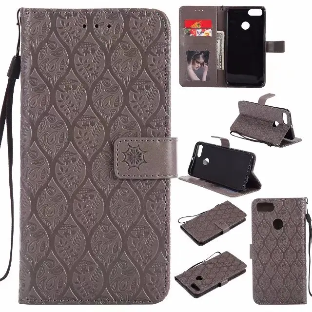 Для Coque Xiaomi mi 5X случае ротанга Тиснением Бумажник Флип Стенд карты фото Слоты