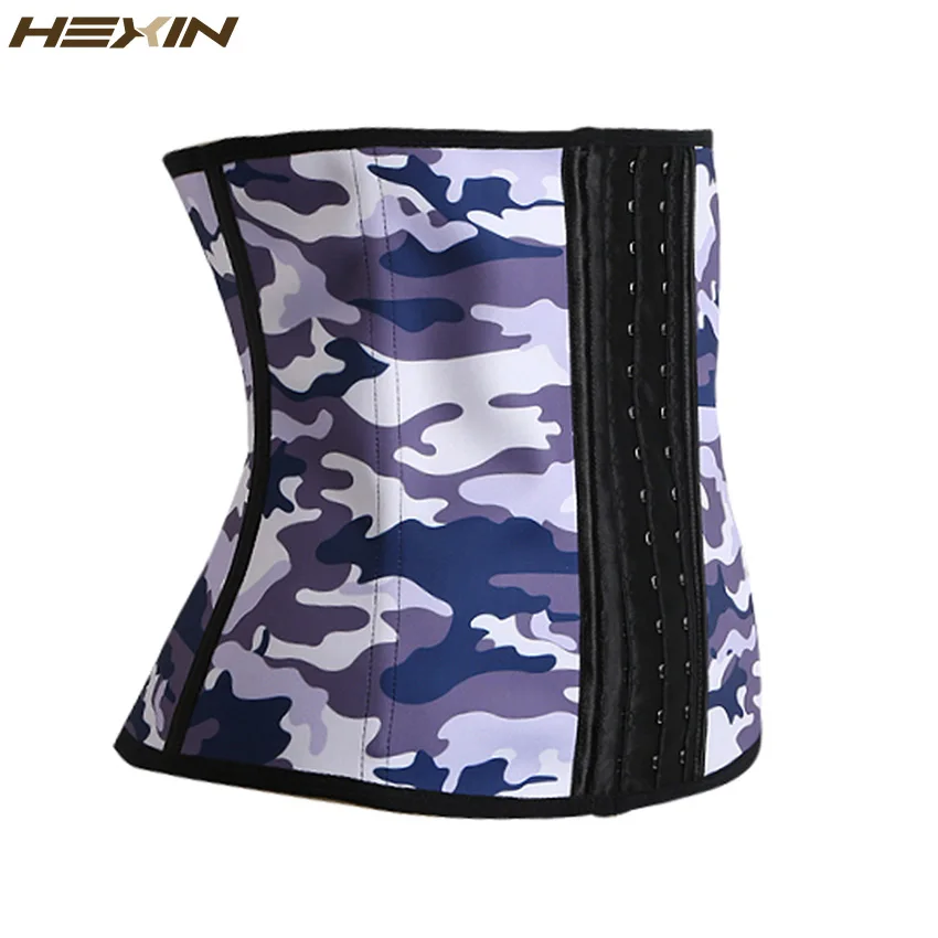 HEXIN 9 стальных костей латексный тренажер для талии сглаживающий Камуфляжный