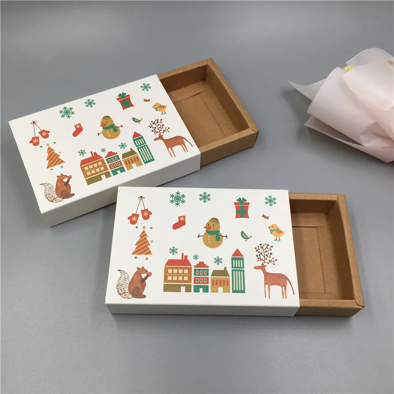 Горячая продажа 8pcs3 0 шт./лот крафт/белый цвет печать Счастливого Рождества