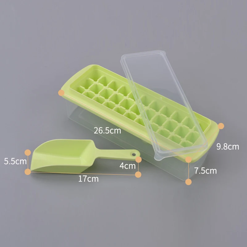 Форма для кубиков льда Фруктового мороженого 2 слоя с крышкой лопатой
