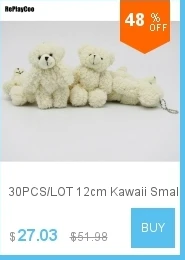 100 шт./лот Kawaii маленькие плюшевые мишки, набитые плюшем 3,5 см, игрушка плюшевый мишка, мини мишка, плюшевые игрушки, свадебные подарки 01301