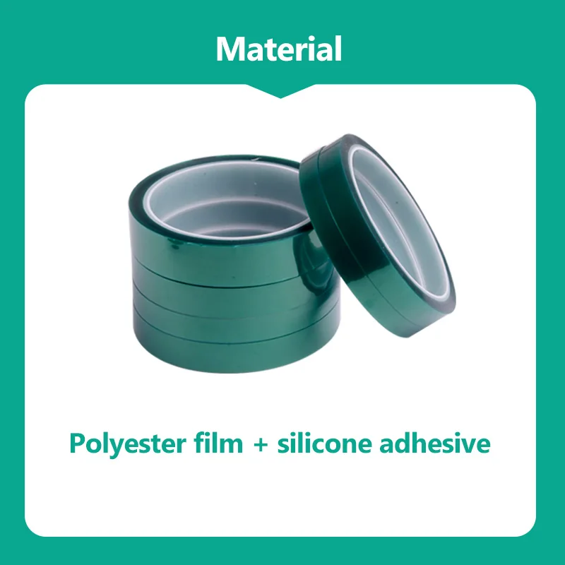 Зеленая ПЭТ лента термостойкая высокотемпературная экранирующая для печатной