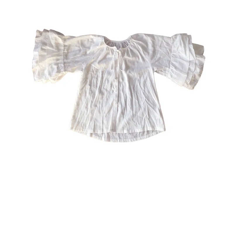 girls top Школьный хлопковый комбинезон для малышей, детские штаны для девочек, длинные хлопковые детские комбинезоны для девочек, штаны, весенне-осенняя одежда для подростков - Цвет: girls top