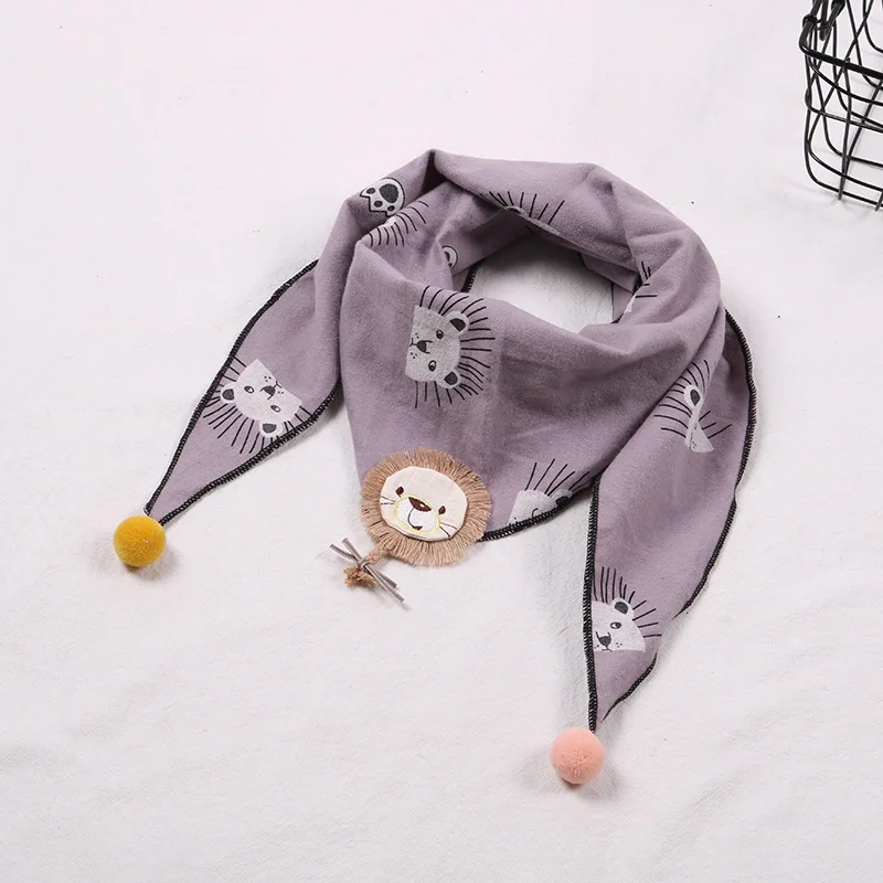 light purple ; хлопковый шарф для маленьких мальчиков и девочек; Детские треугольные нагрудники-шарфы; однотонная хлопковая шаль высокого качества для мальчиков и девочек с воротником под шею - Цвет: light purple