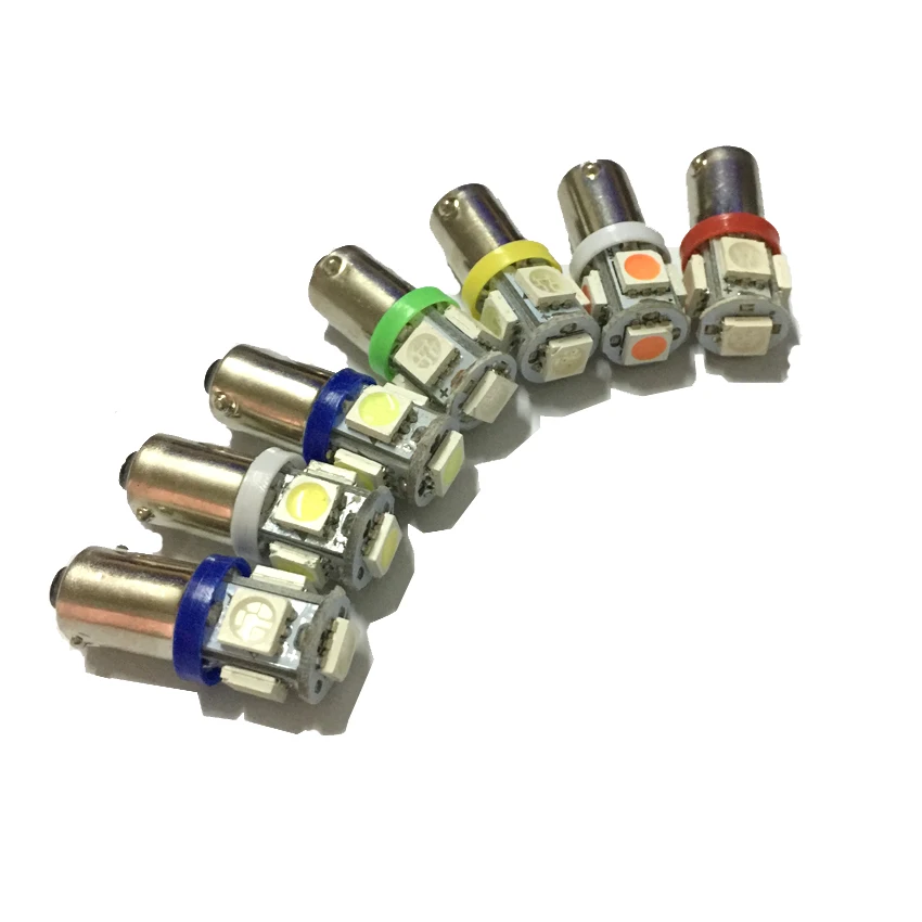 AORUNYEBAO 10 шт. BA9S T11 T4W светодиодные лампы 5LED 5050 SMD стайлинга автомобилей на танкетке с