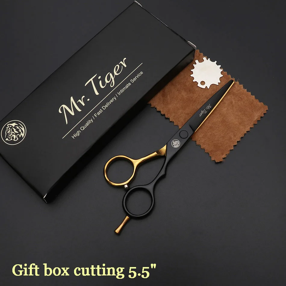 gift box cutting Япония Сталь 5,5 6,0 Профессиональный Парикмахерские ножницы набор ножниц для парикмахерской стрижки ножницы, ножницы стрижка - Цвет: gift box cutting