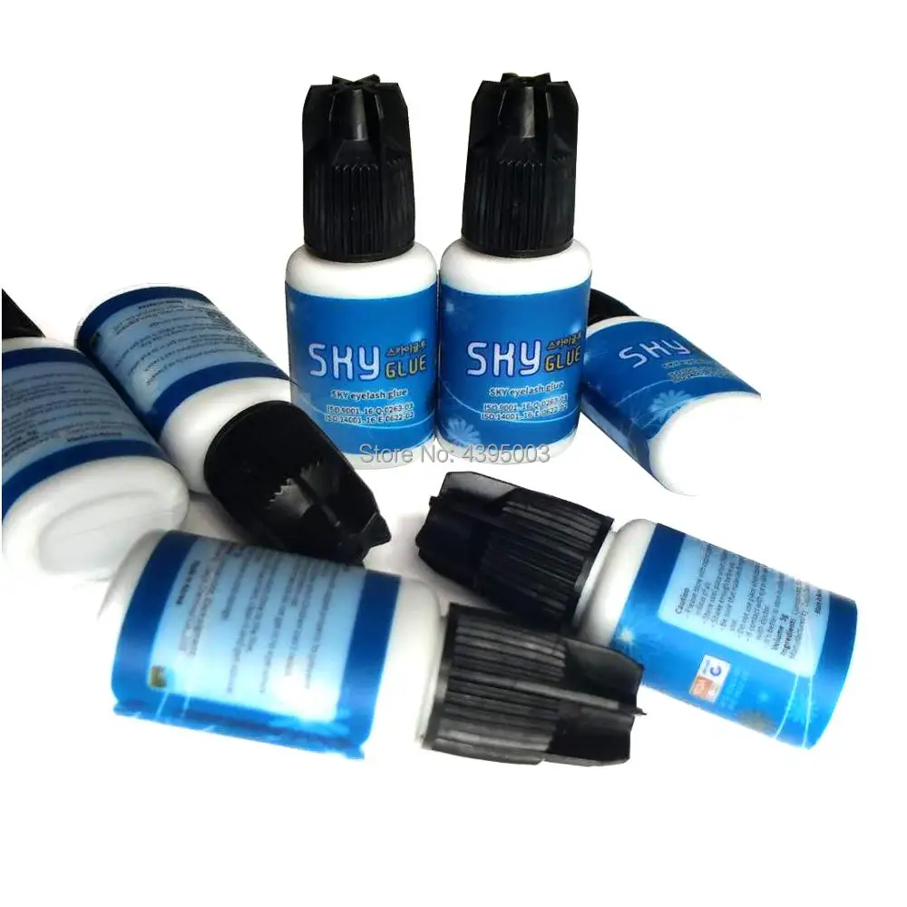 

By dhl or ems 50 bottle 5ml 1-2s dry time Korea Sky Eyelash Glue D+ for Eyelash Extensions 5ml Long Lasting Time Black Cap