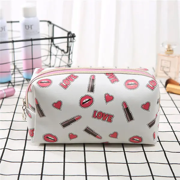 pattern 4 Фиолетовая 1 шт. женская косметичка с красными губами, косметичка с 3D принтом, дорожная косметичка, органайзер для туалетных принадлежностей, сумка-карандаш, Прямая поставка - Цвет: pattern 4
