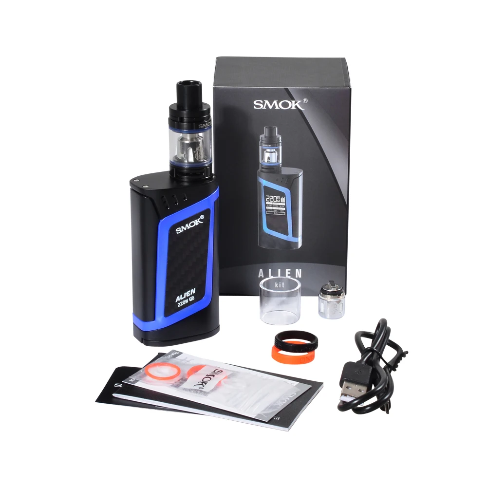 Оригинальный Smok Alien 220 Вт комплект коробка мод с 3 мл TFV8 детский танк электронная