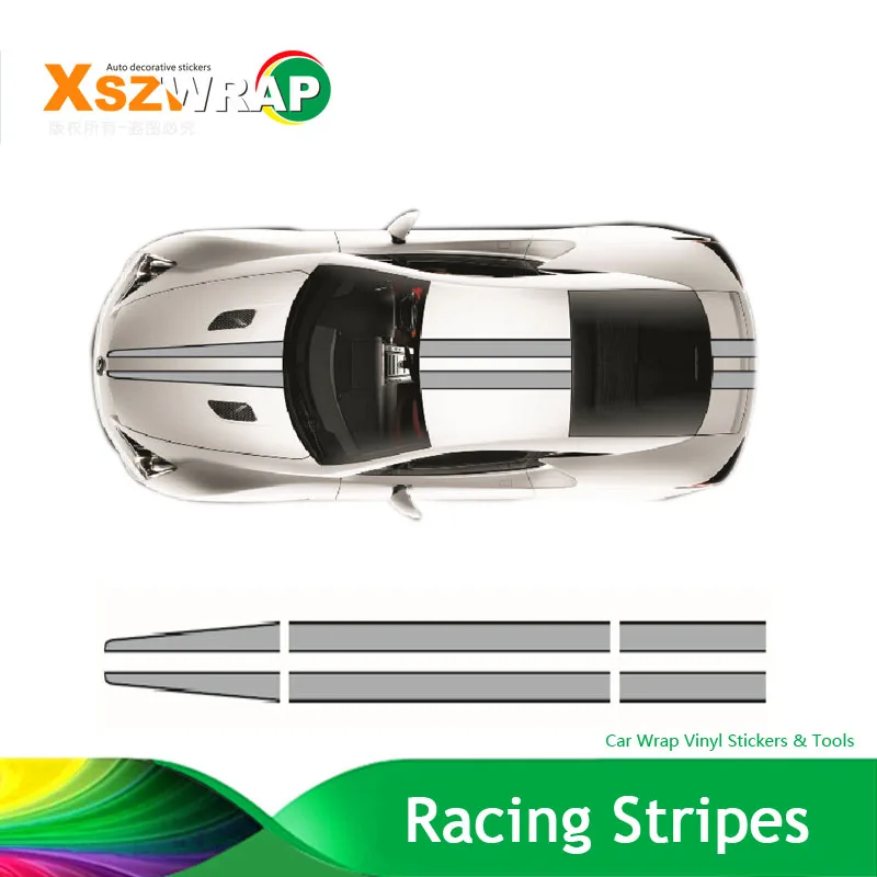 175 &quotАвтомобильный Стайлинг капот наклейка на крышу хвоста виниловая гоночная