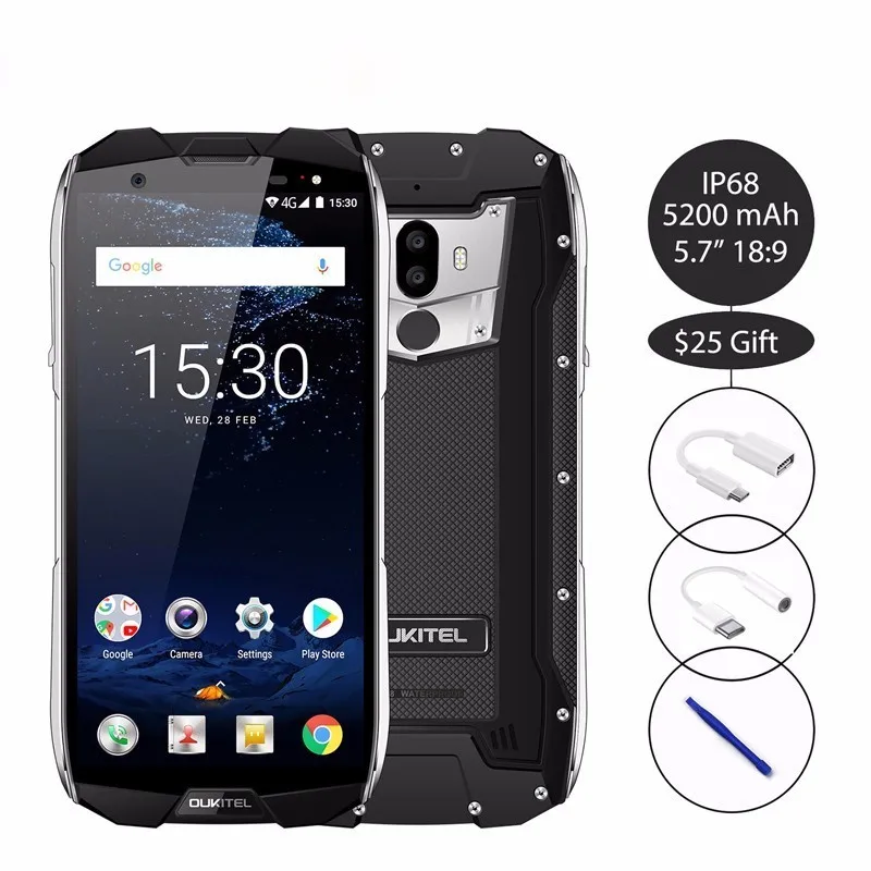 OUKITEL WP5000 смартфон с 5 5-дюймовым дисплеем восьмиядерным процессором Helio P25 ОЗУ 6 ГБ