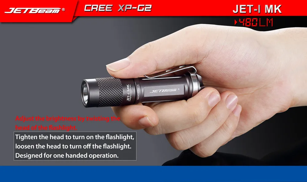Новый высококачественный JETbeam JET 1 MK XP G2 480 люмен Мини Портативный