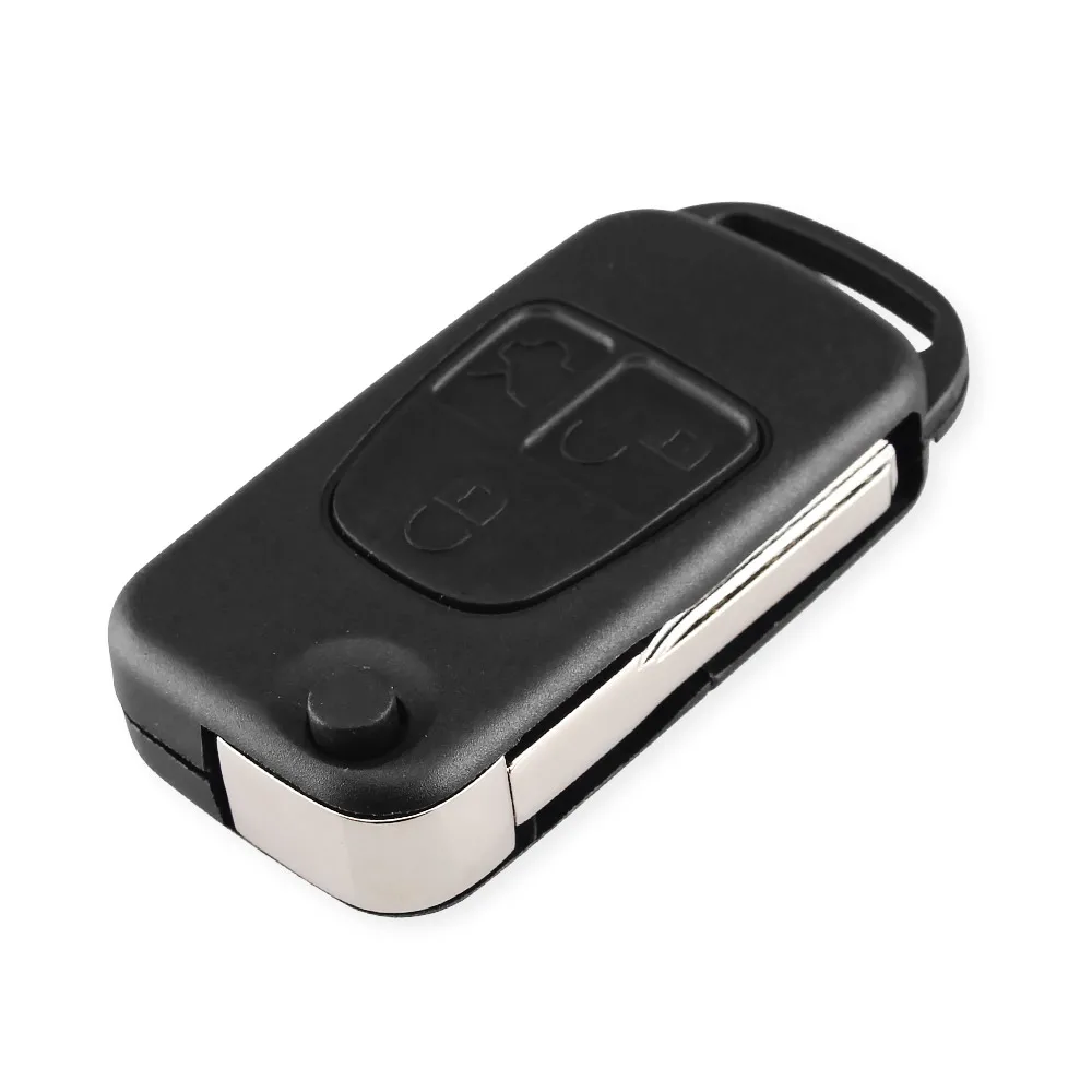 KEYYOU 10 шт. для Mercedes Benz SLK E113 A C E S W168 W202 W203 1984-2004 складной Автомобильный Дистанционный чехол для выкидного ключа Fob чехол для Benz - Цвет: Model 3
