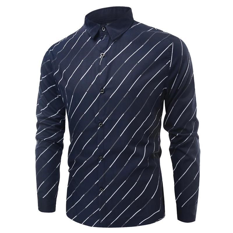 Брендовые мужские рубашки с длинным рукавом Chemise Homme 2017 модный бизнес Дизайн