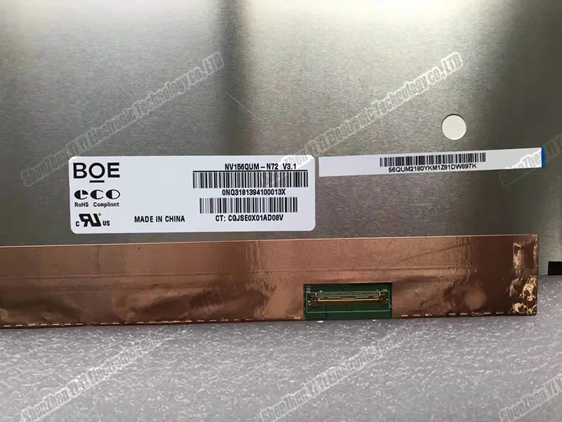 NV156QUM-N72 15 6 &quotс разрешением 4K светодиодный ЖК-дисплей экран EDP 40pin 3840X2160 UHD ips NON-TOUCH