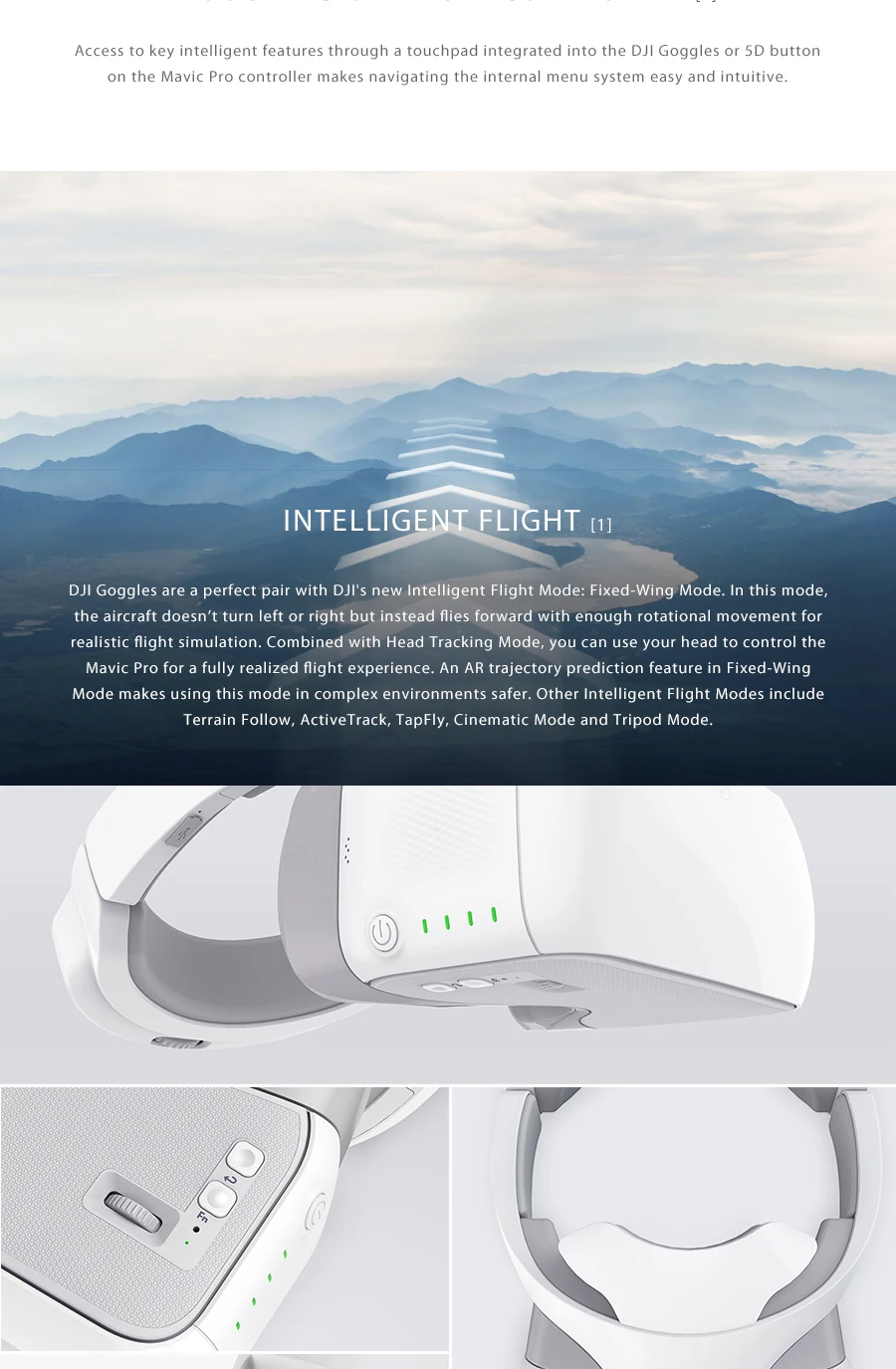 DJI Goggles FPV HD VR очки для DJI Spark Mavic Pro Phantom 4 Inspire дроны 1920x1080 экраны для отслеживания головы