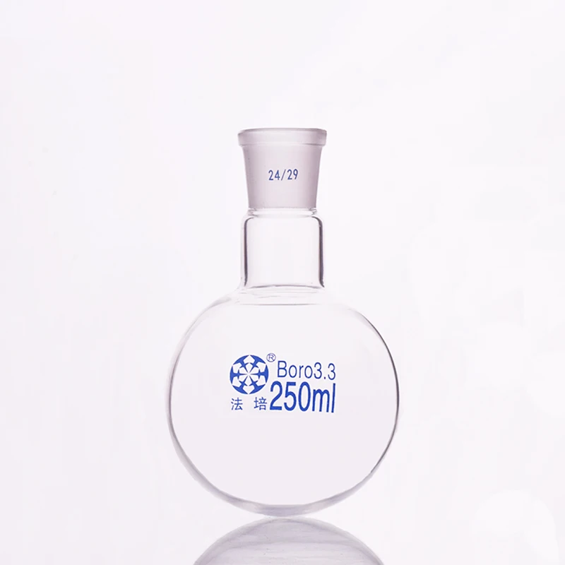 Single standard mouth round-bottomed flask,Capacity 250ml and joint 24/29,Single neck round flask