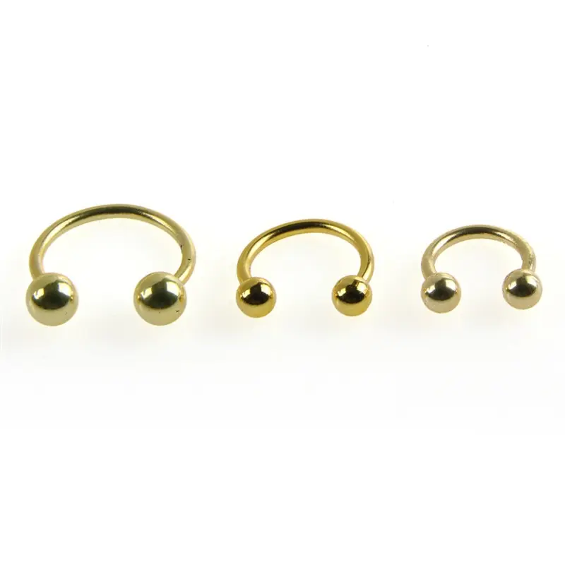 8PCS/lot Colorful Steel Horseshoe Nose Septum Rings Ear Body Piercing Nariz Jewelry Piercng 3 Sizes Available 6/8/10 MM | Украшения и