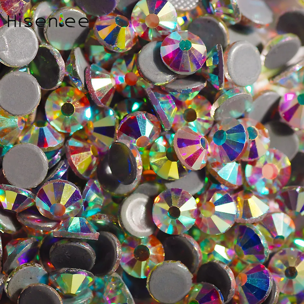 Multi-Size AAAA Crystal AB Hotfix Nail Art Rhinestone 3D Strass Charm Shiny Glass Stone Clothing Handmade Design Decoration Tool | Красота и