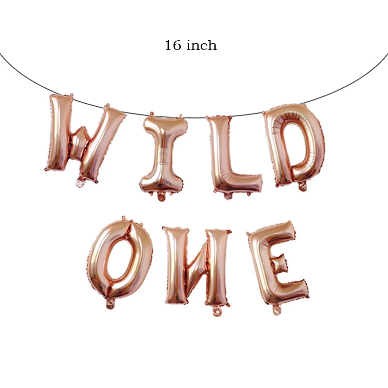 Детские 1st украшения ко дню рождения и надписью Wild One шары из фольги в виде букв Baby