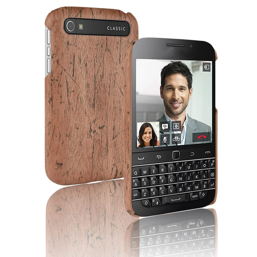 Деревянный чехол с узором для Blackberry Q20 Классический деревянным лицевым покрытием