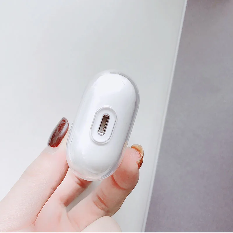 Для AirPods прозрачный чехол жесткий пластиковый кожухи головных телефонов для Apple