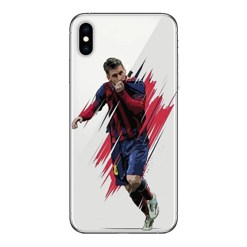 Griezmann Mo Salah Dybala Neymar jr Ronaldo Футбол Джерси Мягкий ТПУ чехол для iPhone X 5 5S SE 6 6SPlus 7 8 Plus XR XS