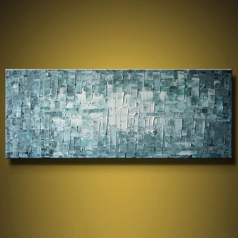 Картина маслом Синего Цвета дешевая абстрактная художественная Настенная Декор