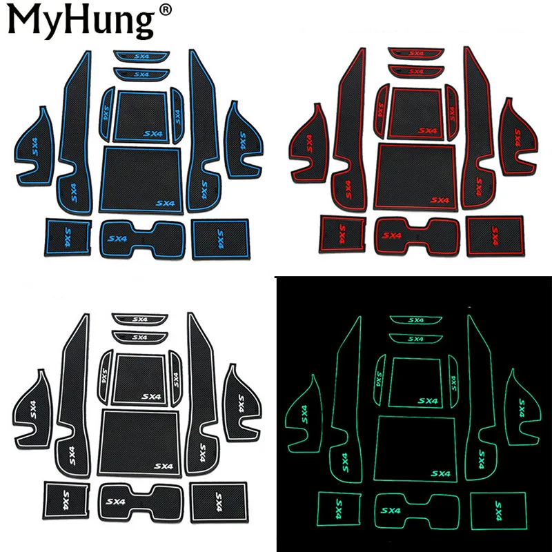 Автомобильные нескользящие накладки для Suzuki SX4 2011 на внутреннюю чашку дверные