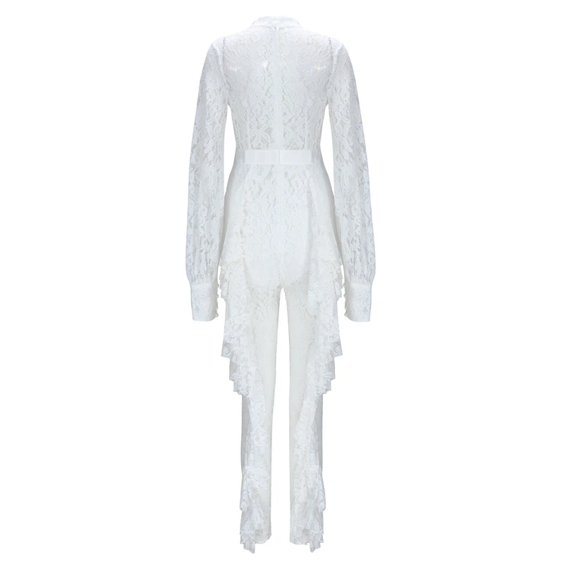 Женский кружевной комбинезон Max Spri вечерний с глубоким v образным вырезом и