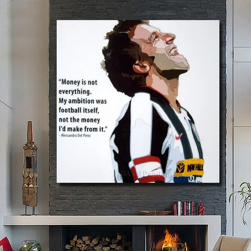 Бесплатная доставка для продажи, оптовая продажа, поп-арт, ручная роспись, холст, живопись, настенное искусство, футбол, постер, картина маслом, домашнее украшение