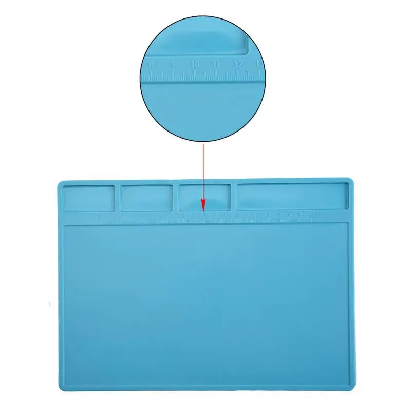 

BGA Soldering Station Soldering Pad Silicone Heat Gun Insulation Pad Repair Tools Maintenance Platform Desk Mat With Ruler