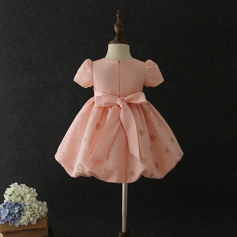 От 1 до 5 лет на день рождения розового цвета с бантом для маленьких девочек платья