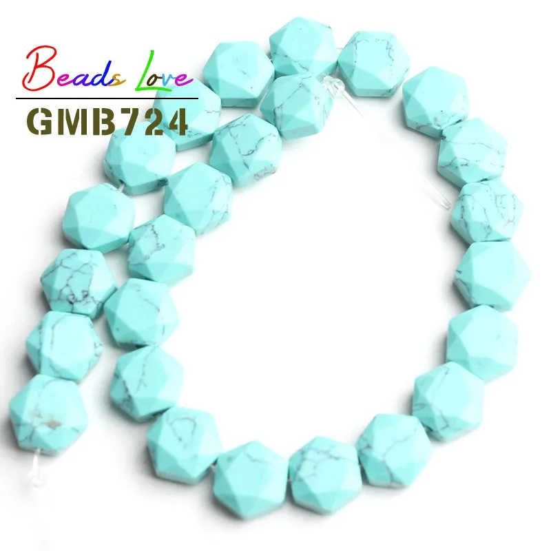Turquoise 8x8 мм натуральный камень граненый шестигранник ФОРМА СЕРЫЙ Агаты Роза quartzs свободные разделительные бусины для самостоятельного изготовления ювелирных изделий браслет 7,5 дюймов - Цвет: Turquoise