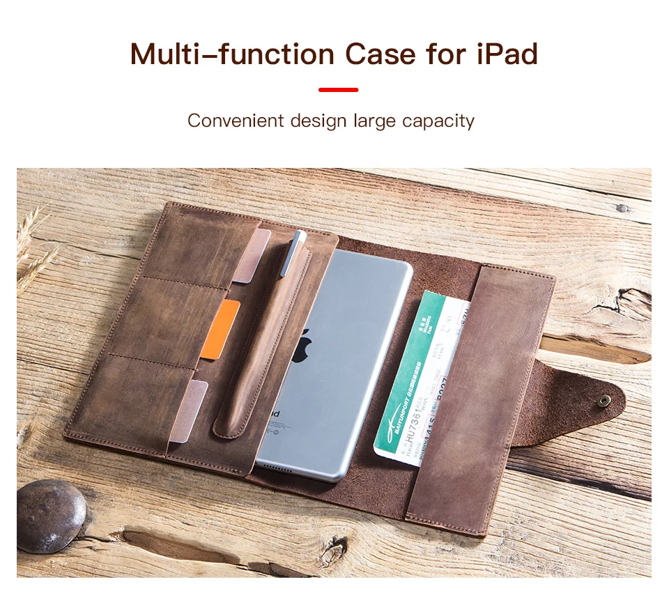 Чехол для планшета, сумка для iPad mini 2 3 4 5, чехол из воловьей кожи, чехол для iPad mini 7,9 дюймов, держатель для карт, карман для ноутбука