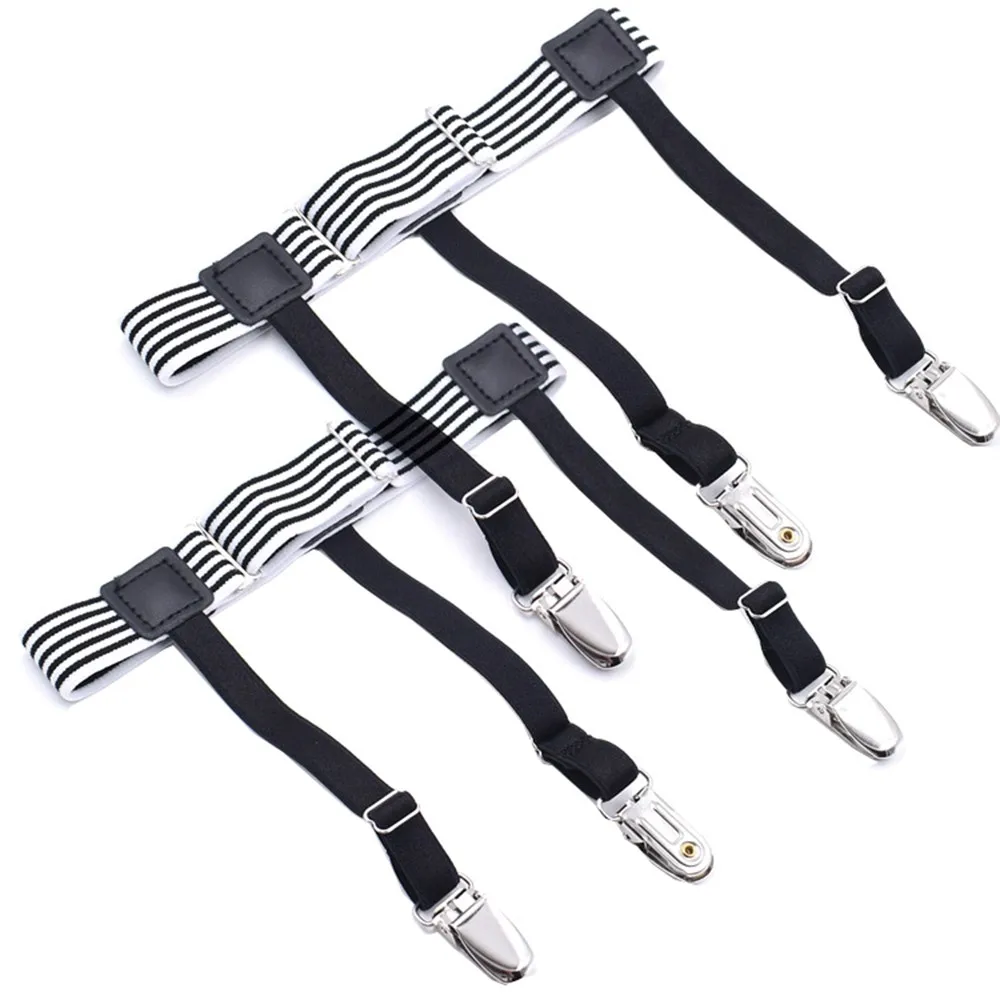 Швейные зажимы, 1 пара, мужские Регулируемые подтяжки, пояс для подвязки С нескользящими запорные зажимы, зажимы для подвязки спиенкоорд
