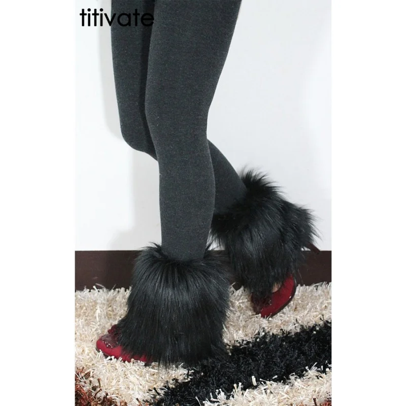 Наряжать Лидер продаж модные зимние Для женщин искусственная обувь на меху сезон