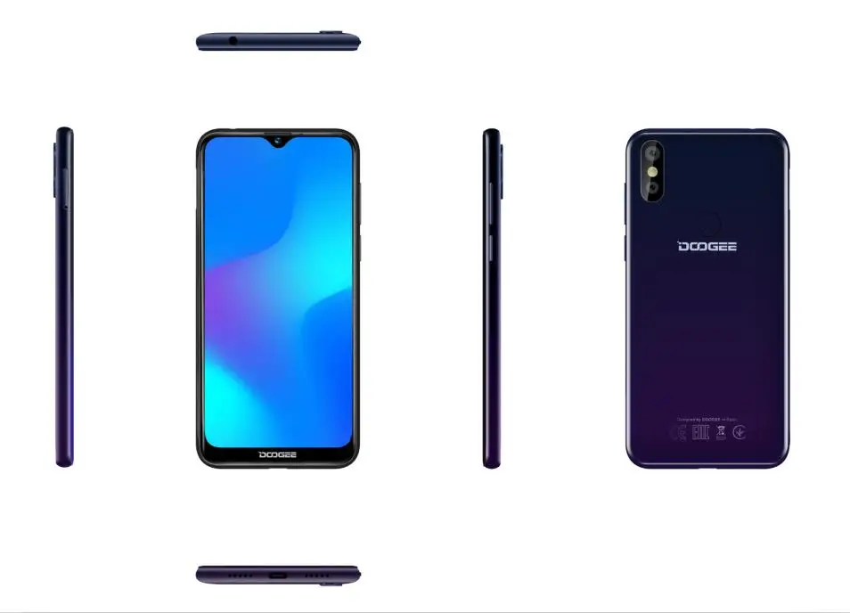 Phantom Purple DOOGEE Y8 Android 9,0 смартфон 6,1 дюймов FHD 19:9 MTK6739 четырехъядерный 3 Гб 16 Гб 8MP+ 8MP 3400 мАч 4G LTE мобильный телефон - Цвет: Phantom Purple