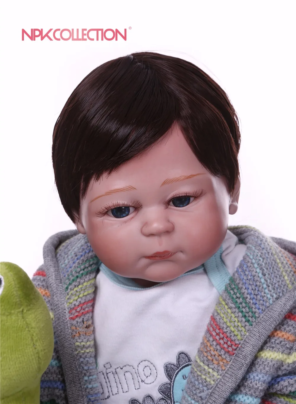 NPK 47cm reborn dolls soft silicone vinyl baby bebe prince bonecas nice clothing girafa plush doll gift kids toys | Игрушки и хобби