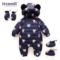 new year baby romper duck down newborn clothing bear hooded boys girls overalls winter wear infant one pieces clothes