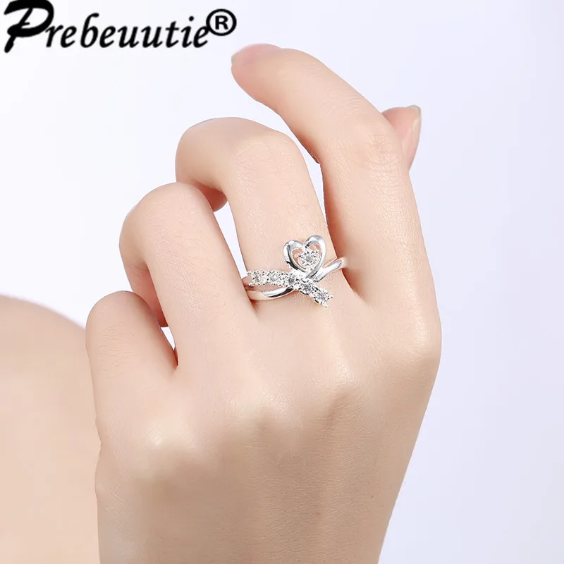 Кольцо США размер 7 8 посеребренная медь циркон внутри кольца для унисекс партии