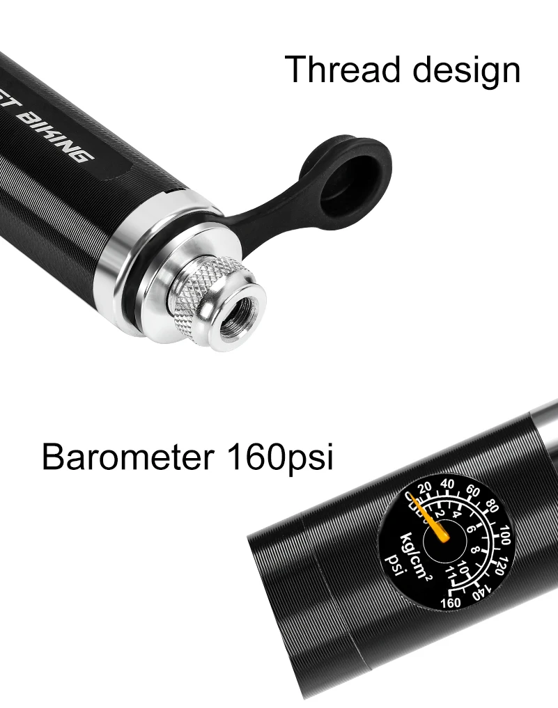 WEST BIKING 160Psi ручной велосипедный насос алюминиевый сплав велосипедный манометр шланг шин насос MTB дорожный велосипед аксессуары мяч велосипедный насос