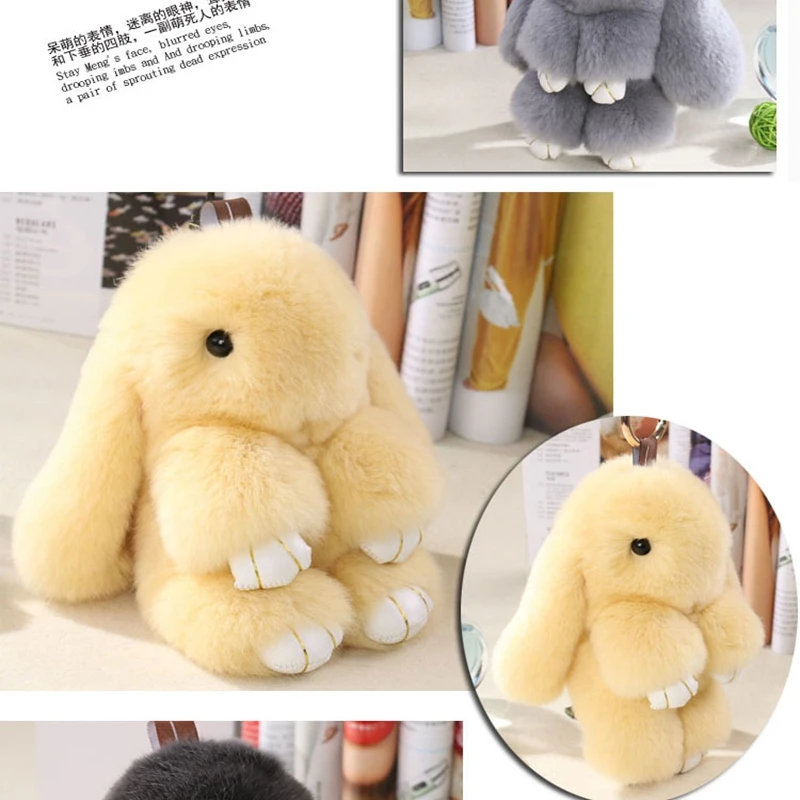 1PCS Rabbit Pendant pendant genuine bag cute rabbit hair ornaments lazy Lai | Игрушки и хобби