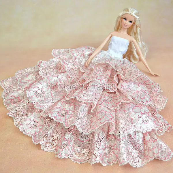 Новое поступление бесплатная доставка коллекция платьев для кукол роскошное 5