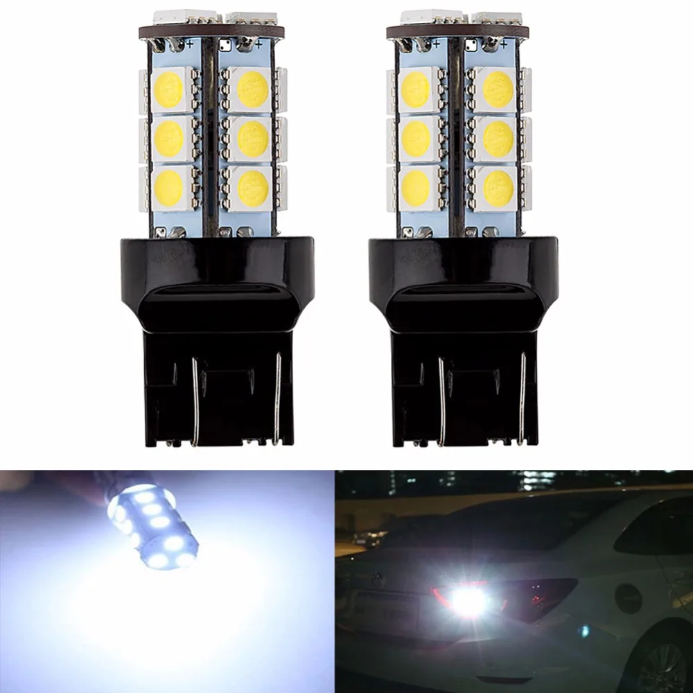 2шт светодиодный задний тормоз автомобиля лампа стоп сигнала WY21W W21/5W 7443 T20 18SMD 5050 360