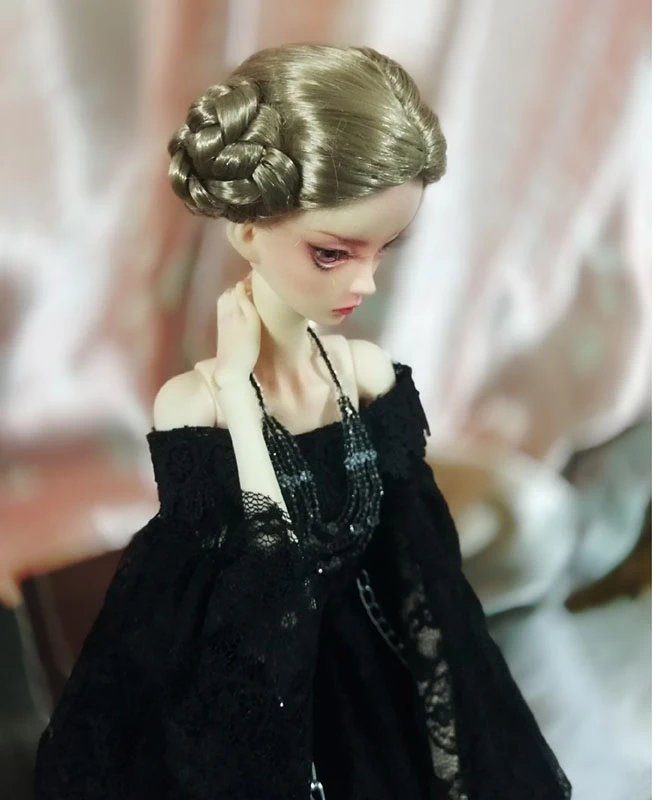 T02-X506 Blyth st Одежда для кукол 1/3 1/4 bjd 1/6 аксессуары для кукол кружевное платье с одним вырезом черный, желтый, белый цвет 1 шт