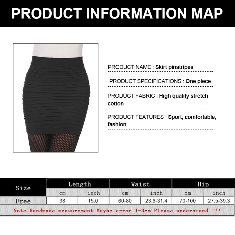 Женская короткая облегающая мини юбка Jupe эластичная с высокой талией и складками