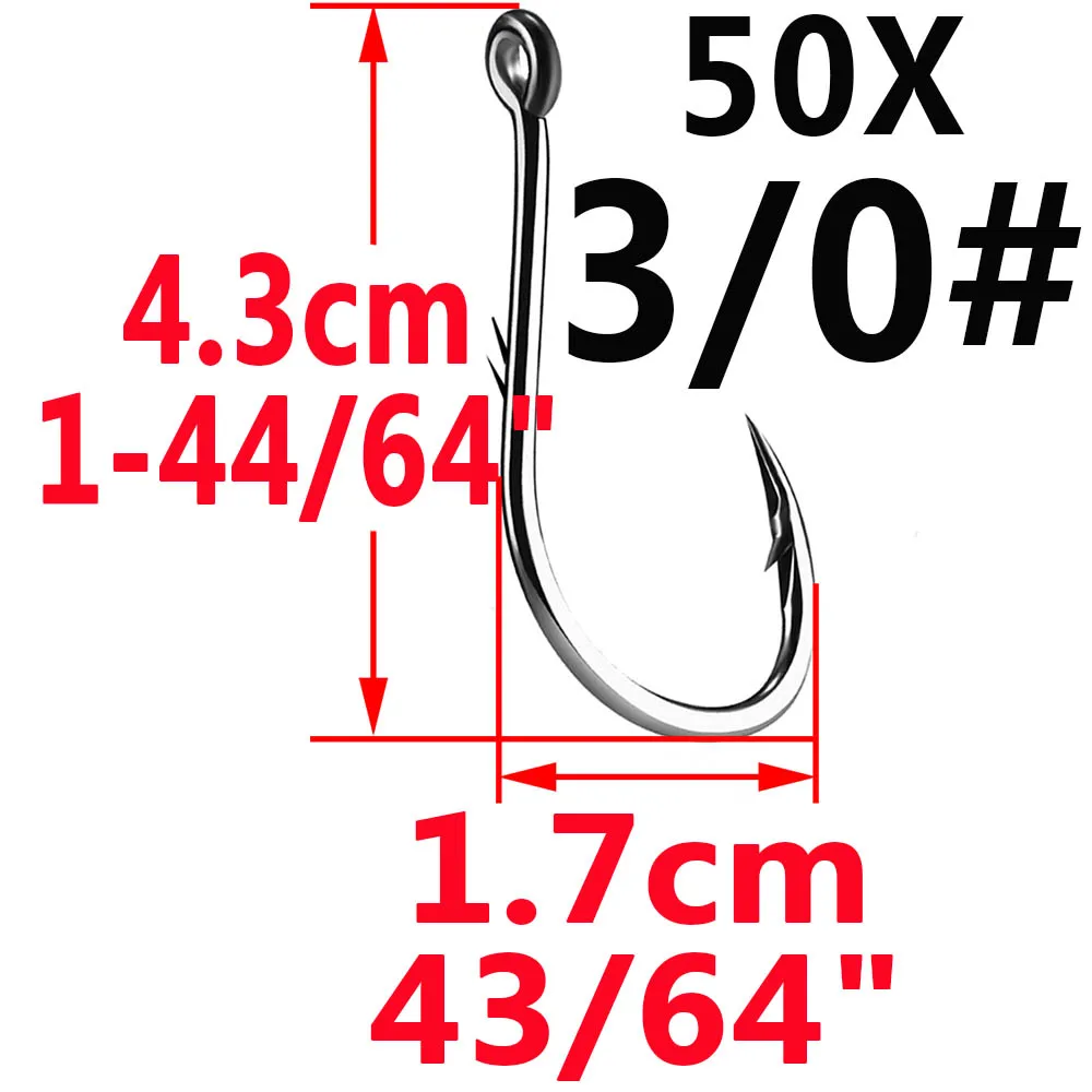 size 3I0 Simpleyi, 50 шт./лот, рыболовные крючки, 6#1#1/0-5/0#, рыболовный крючок, держатель для приманки, джиг, большой колючий крючок, тройные Крючки, рыболовные снасти - Цвет: size 3I0